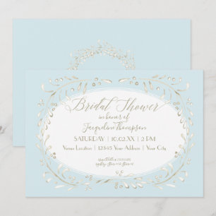 Eenvoudige Waterverf Blauwe Modern Leaf Branch Wed Kaart