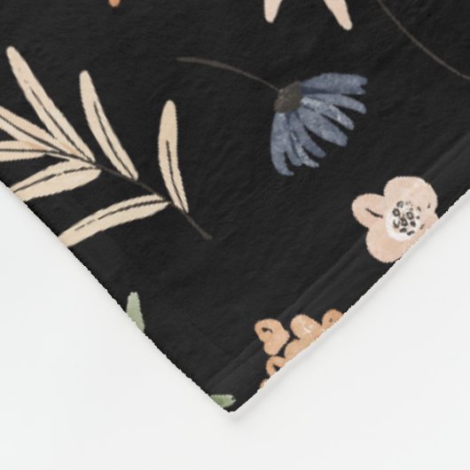 Eenvoudige waterverf bloemen 1 fleece deken (Hoek)