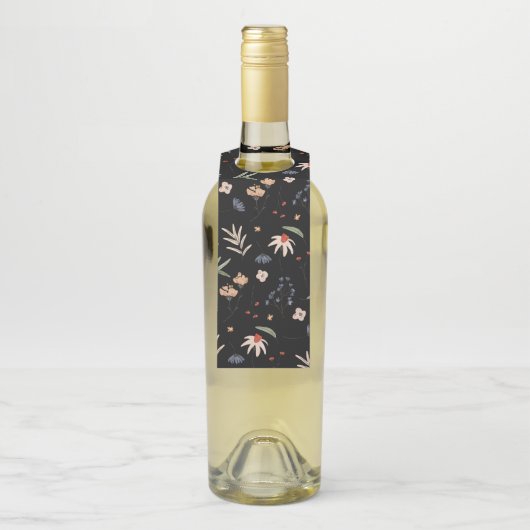 Eenvoudige waterverf bloemen 1 flessenhanger (Op fles)