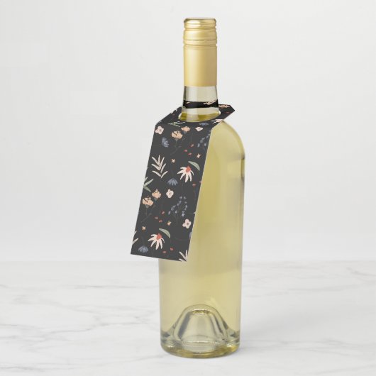 Eenvoudige waterverf bloemen 1 flessenhanger (Schuin)