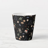 Eenvoudige waterverf bloemen 1 latte mok (Voorkant)