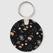 Eenvoudige waterverf bloemen 1 sleutelhanger (Voorkant)