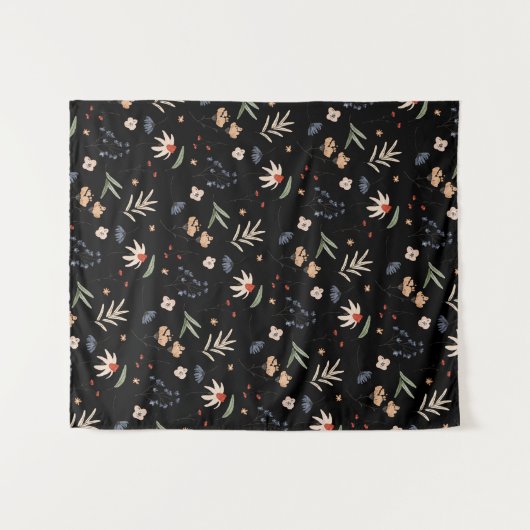 Eenvoudige waterverf bloemen 1 wandkleed (Voorkant (horizontaal))