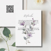 Eenvoudige waterverf Bloemen bruiloft details QR