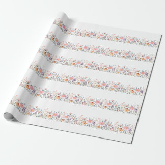 Eenvoudige Waterverf Bloemetuin Baby Shower Cadeaupapier