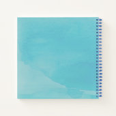 Eenvoudige Waterverf Blue Retirement Party Gastenb Notitieboek (Achterkant)