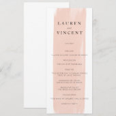 Eenvoudige Waterverf bruiloft programma (Voorkant / Achterkant)