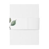 Eenvoudige Waterverf Deep Red Flower Monogram Uitnodigingen Wikkel (Achterkant Voorbeeld)