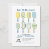 Eenvoudige Waterverf Elegant Pickleball Verjaardag Kaart (Voorkant)