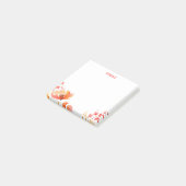 Eenvoudige Waterverf Floral aangepaste tekst Post-it® Notes (Schuin)