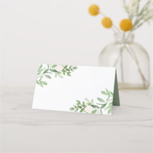Eenvoudige Waterverf Greenery en White Flowers