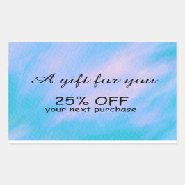 Eenvoudige waterverf kalligrafie aangepaste Sticke Rechthoekige Sticker