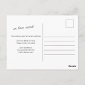 Eenvoudige Waterverf-kerstaankondiging Briefkaart (Achterkant)