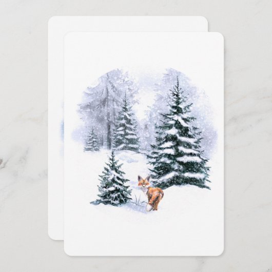 Eenvoudige Waterverf kerstfeestdag Aankondiging (Voorkant / Achterkant)