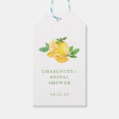 Eenvoudige Waterverf Lemon Fruit Custom Vrijgezell Cadeaulabel (Voorkant)