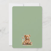 Eenvoudige Waterverf Little Teddy Bear Baby Sprink Kaart (Achterkant)