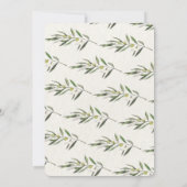 Eenvoudige Waterverf Olive Green Branch Kaart (Achterkant)