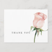 Eenvoudige Waterverf Pink Roses begrafenis Dank u Briefkaart (Voorkant)