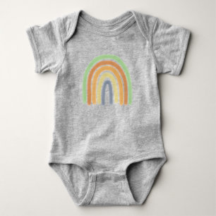 Eenvoudige Waterverf regenboog Romper