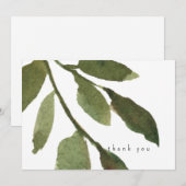 Eenvoudige waterverf Stem Bedankkaart (Voorkant / Achterkant)