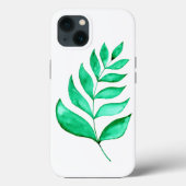 Eenvoudige waterverf tak - groen Case-Mate iPhone case (Achterkant)