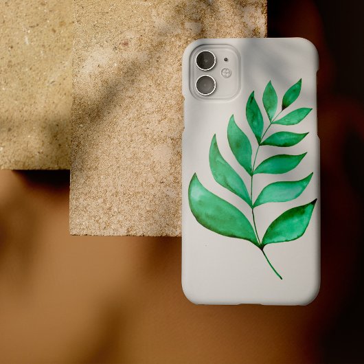 Eenvoudige waterverf tak - groen Case-Mate iPhone case