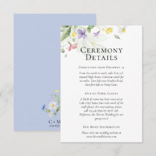 Eenvoudige Waterverf Wilde Bloemen Details / Instr Informatiekaartje