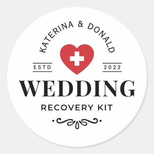 Eenvoudige weddenschap-herstelkit Kit Classic roun Ronde Sticker (Voorkant)