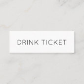 Eenvoudige weddenschappen Opvang zwarte witte Drin Mini Visitekaartje (Achterkant)