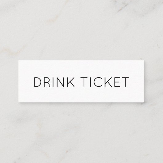 Eenvoudige weddenschappen Opvang zwarte witte Drin Mini Visitekaartje (Achterkant)