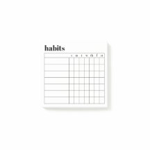 Eenvoudige weekelijkse gewoonte sticky notes, 7,62