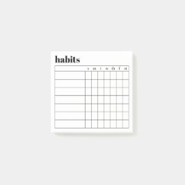 Eenvoudige weekelijkse gewoonte sticky notes, 7,62 post-it® notes
