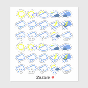 eenvoudige weersymbolen sticker