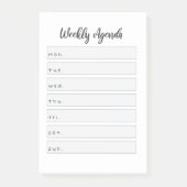 Eenvoudige wekelijkse agenda post-it® notes (Voorkant)