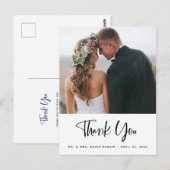 Eenvoudige wensen | Foto bruiloft Hartelijk dank Briefkaart (Voorkant / Achterkant)