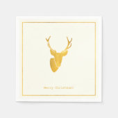 Eenvoudige wensen · Minimalistische gouden herten Servet (Voorkant)