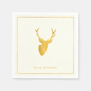 Eenvoudige wensen · Minimalistische gouden herten  Servet
