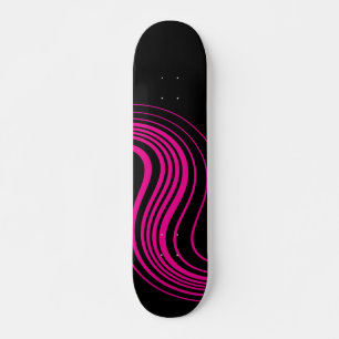 Eenvoudige werveling in magenta en zwart skateboard