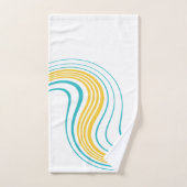 Eenvoudige werveling - Turquoise en Geel Bad Handdoek (Handdoek)