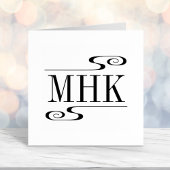 Eenvoudige wervelingen Monogram Initialen Zelfinktende Stempel