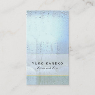 Eenvoudige Wet Blue Glass Beauty Salon en Spa Visitekaartje
