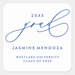 EENVOUDIGE WHIMISCHE KALLIGRAFIE GRADUATIE STICKER