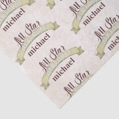 Eenvoudige  Whimsical Baseball Cute Custom Tissuepapier (Detail)