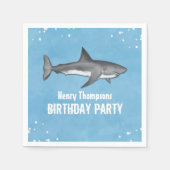 Eenvoudige whimsical Pool Party Sharks Blue Ocean Servet (Voorkant)