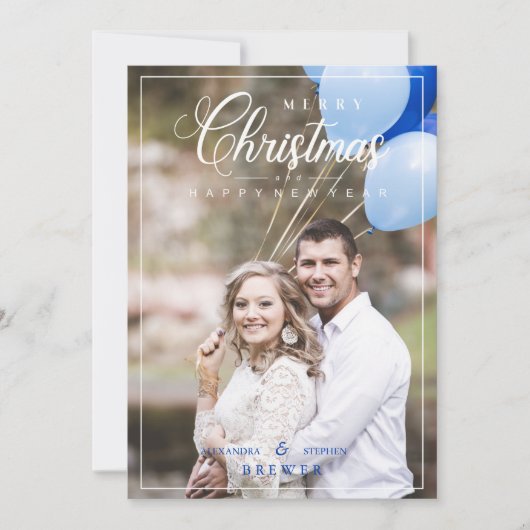 Eenvoudige whimsical Script Photo Family (Voorkant)