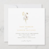 Eenvoudige Whimsical Wildflower Square Invitation Kaart (Voorkant)