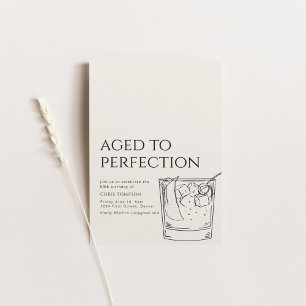 Eenvoudige Whiskey Aged to Perfection Verjaardag U Kaart