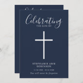 Eenvoudige White Cross Blue Memorial Orde van Serv Programma (Voorkant / Achterkant)