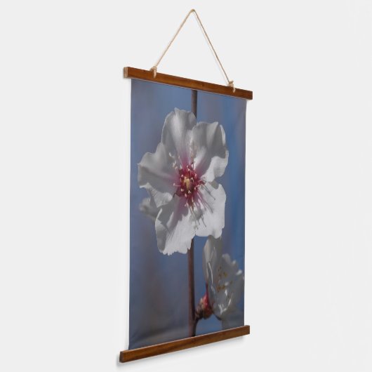 Eenvoudige White Spring Almond Tree Elegant Hangend Wandkleed (Gebogen)
