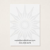 Eenvoudige White Starburst Earring Holding Display Visitekaartje (Achterkant)